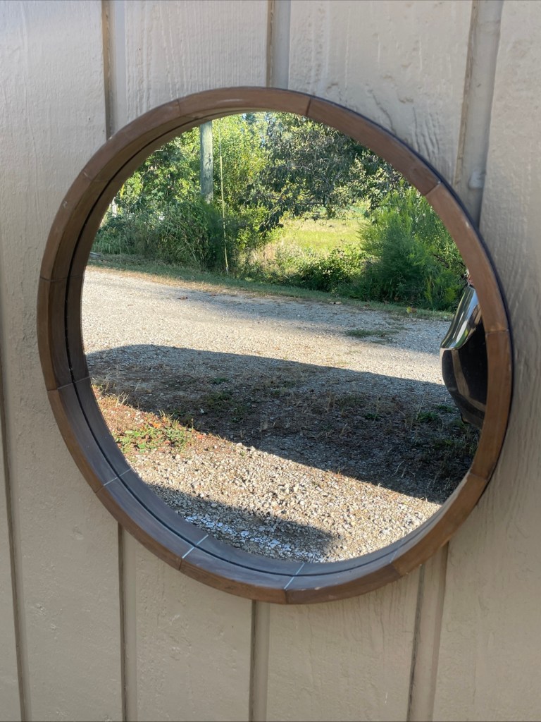 Whiskey Barrel Head Decorative Mirror “23 Accent Wall Mount Mirror MCM