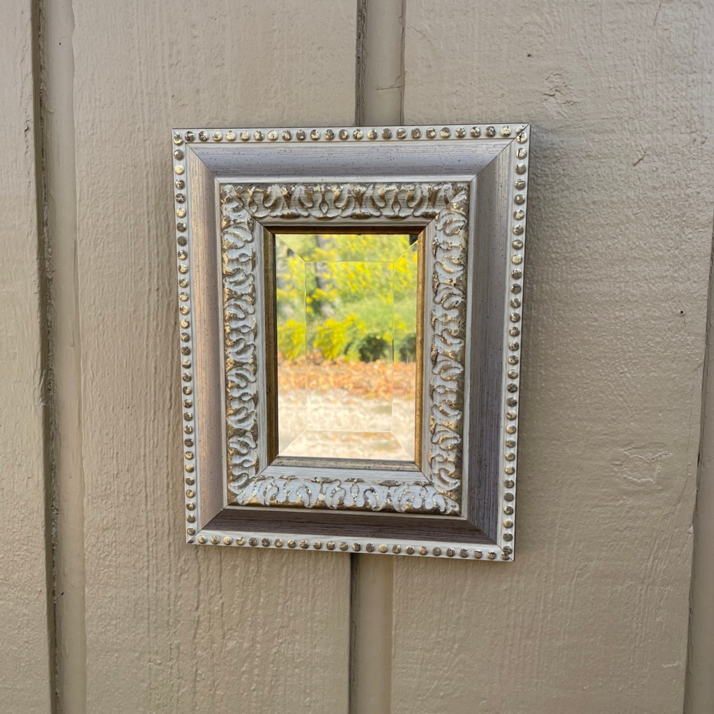 Vintage Accent Wall Mirror 10x9 Gilded Gold