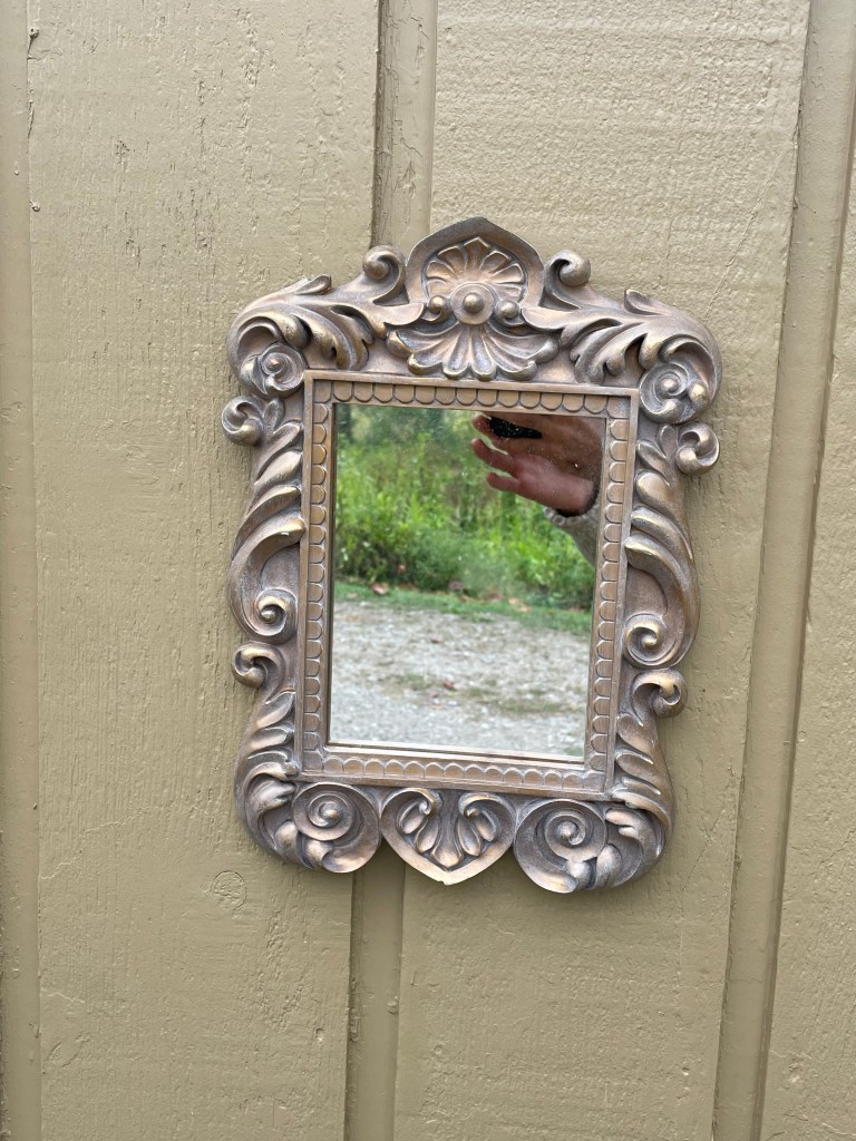 
Ornate Gold Accent Mirror 10x15” Victorian Details